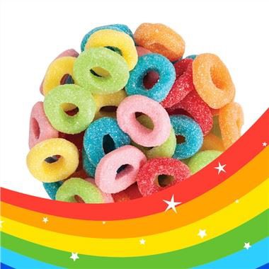 MiniCrush Candy Snacks Jelly Frott Candy Sour Miksijin Gummy Ring Candy